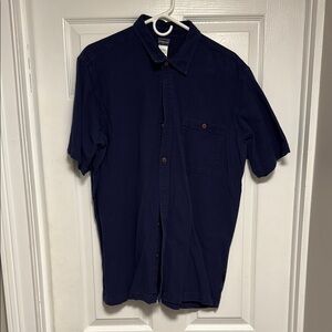Patagonia Blue AC Casual Button Down Shirt Textured